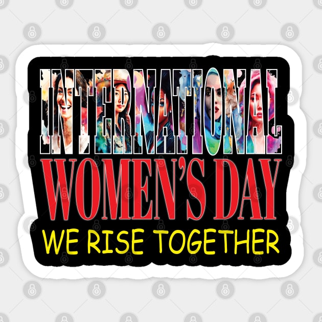International Women's Day We Rise Together Peace Equity Sticker by Envision Styles